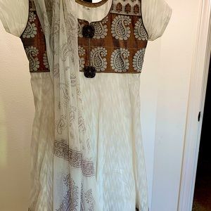 Party Wear Anarkali dress with beautiful dupatta